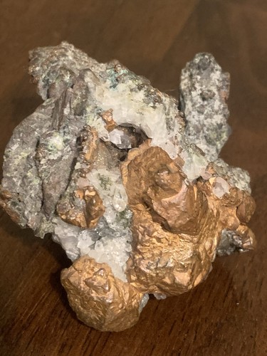 Native Copper with Quartz Specimen 272g | Natural Uncut Mineral