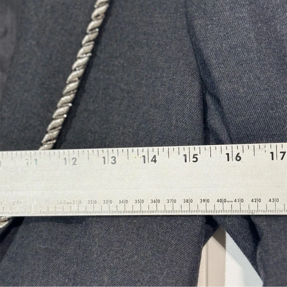 Chaqueta Blazer de Lana Elizabeth and James Talla 2 Borde de Cadena Militar Oscura Academia Foto 4 de 4