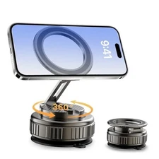  Phone Holders for Your Car, Ultra Vacuum Suction Cup Magnetic Car Phone Black