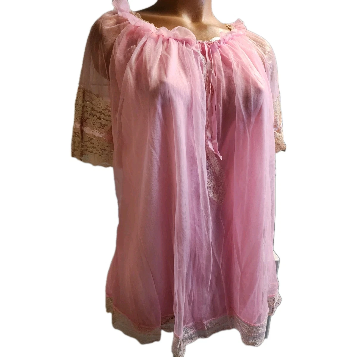 Chiffon Babydoll Pink Sleepwear & Robes for Women for sale