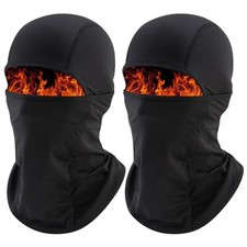 Cold Weather Face Cover for Men Windproof Thermal One Size-XX-Large Black-2pack