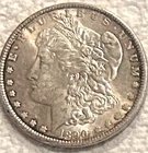 1890 P Morgan great luster AU/BU close call very nice coin free shipping Sigma++