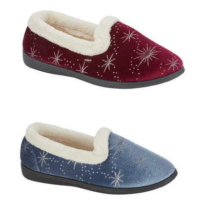 JO AND JOE Womens Ladies Comfort Slippers Memory Foam Fur Lined Indoor Ballerina Full Size