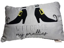 Stratford Home Halloween Pillow Welcome My Pretties Embroidered Design