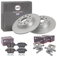 ABS Bremsscheiben BelÄGe SÄTtel Hinten Passend FüR Golf 6 Touran Leon Altea A3