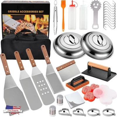 Blackstone Grill Accessories Kit 132PC BBQ Griddle Tools Set For Outdoor Camping