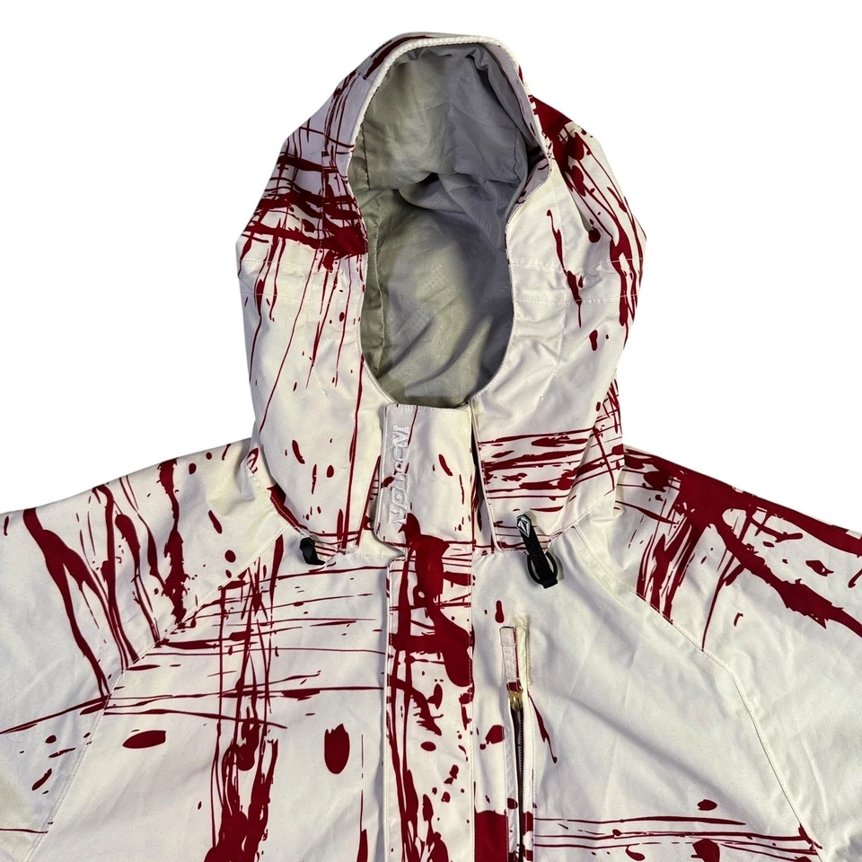 Volcom Nimbus 5000MM Snowboard Slasher Jacket Red/White Men’s Medium - Image 3 of 4