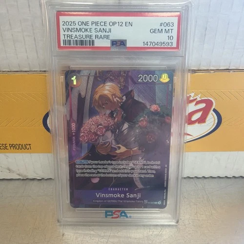 One Piece Vinsmoke Sanji OP10-063 Treasure Rare PSA 10 GEM MT TCG