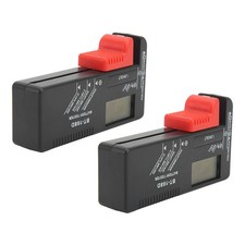 2Pcs Battery Checker Capacity Tester Meter Digital Display Tool For AA AAA 9V