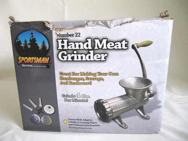 22 Cast Iron Countertop Bolt Down Manual Meat Grinder No Blade Or