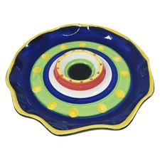 JCPenney Chilli Pepper Pattern Veggie Chip Dip Southwestern Party Platter Server