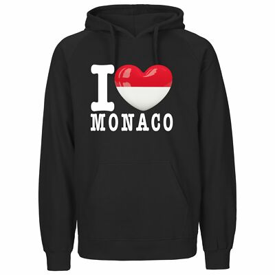 Hoodie LOVE MONACO Herren WM Pulli Pullover Liebe Herz Land EM FanShirts4u