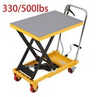 330/500lbs Manual Single Scissor Hydraulic Lift Table Cart for Material Handling