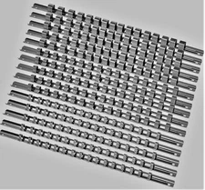 15pcs Socket Rails 1/4" 3/8" 1/2" 16 Clip On Rail Tool Organizer Storage US SHIP