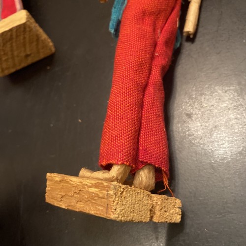 VTG Handmade Folk Art African Souvenir Dolls Set Of 4 - Picture 17 of 24