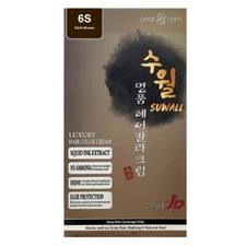 Su Wall Luxury Hair Color Cream 120g + 120g  6S (Dark Brown) Free US Ship