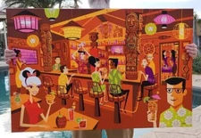 Disney SHAG Trader Sam’s “ In The Enchanted Tiki Bar”  LE 24/95 45″x27″ Canvas