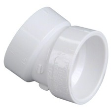 Schedule 40 DWV PVC Elbow, 22-1/2 Degree, 3-In.