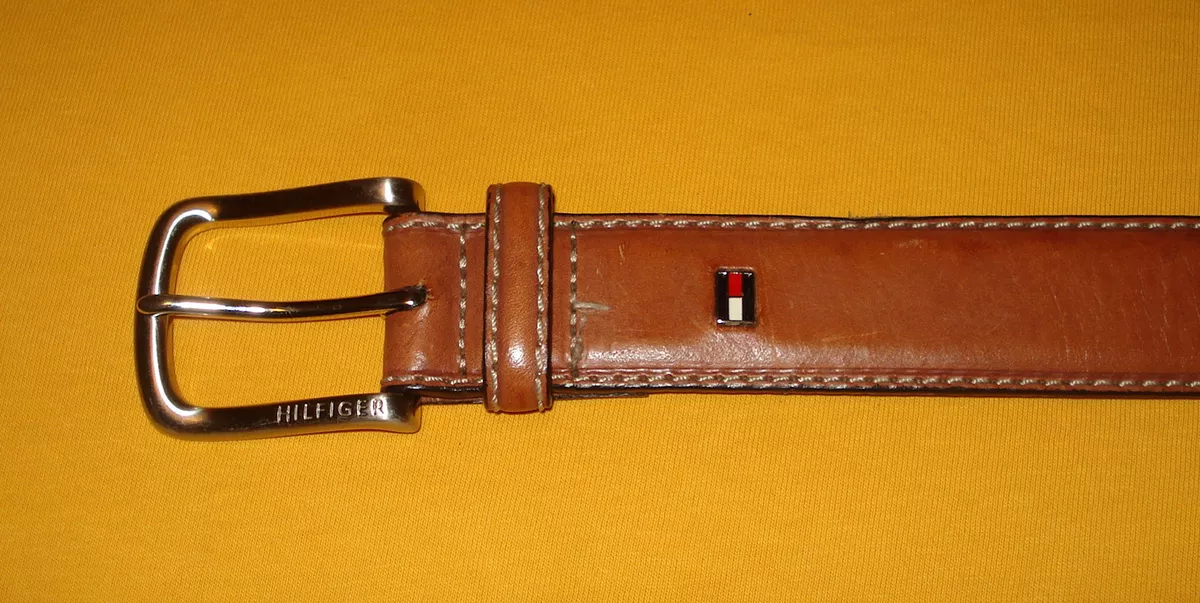 MEN&#039;S TOMMY HILFIGER TAN GENUINE LEATHER BELT 34/85cm.. | eBay