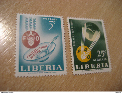 LIBERIA Yvert 385 + Air Mail 139 FAO Food And Agriculture Organization United Na