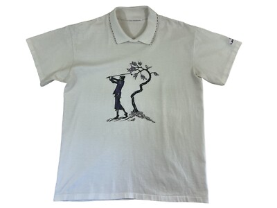 Vintage Women Golfing Lexus White Short Sleeve Polo Shirt Sz M Single  Stitch