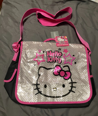 Sanrio Hello Kitty F*A*B Messenger Bag -PINK/BLACK -2013 Unused w/Tag Mint Cond.