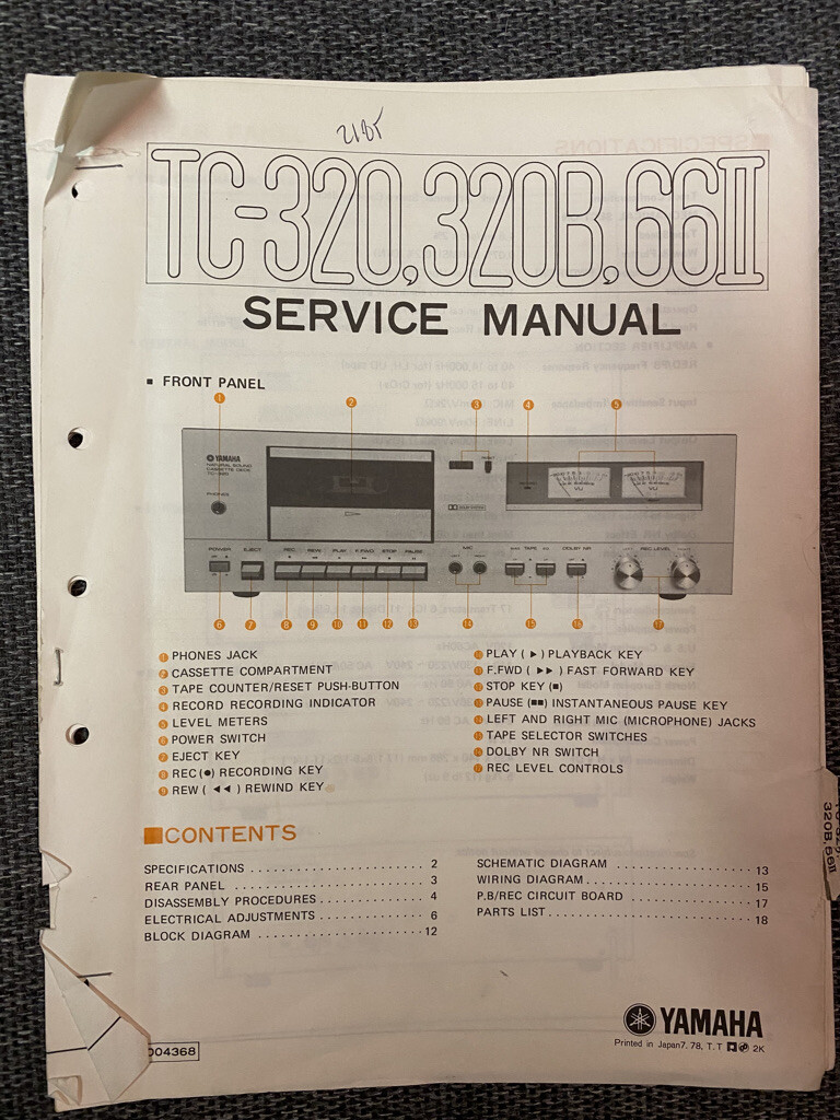 Yamaha TC-320B vintage audio equipment - eBay listing photo 2