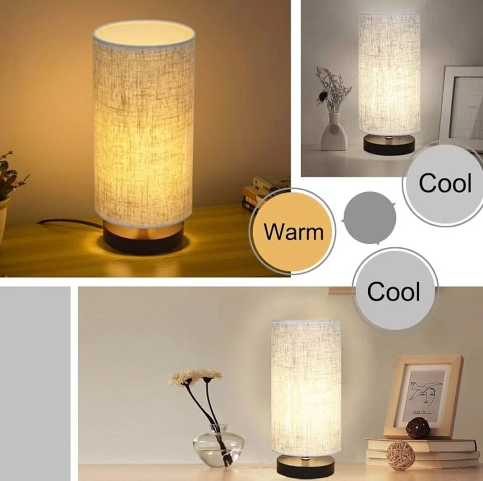Juego de 2 lámparas de mesita de noche - 3 temperaturas de color Foto 2 de 3