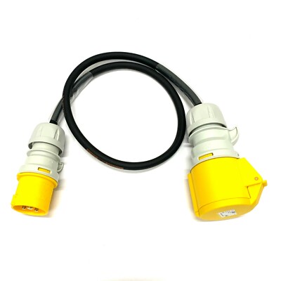16Amp Stecker auf 32Amp Buchse 110V Adapter Gummi Baustelle Elektrowerkzeug Konverter Kabel