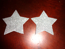 Pasties Nipple Covers Glitter Silver Stars