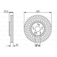 Bosch 2X Bremsscheibe Vorne Ø320Mm BelüFtet FüR Honda Accord Viii Cu Cw