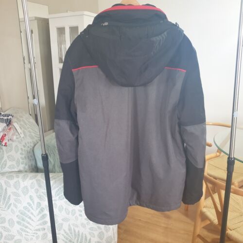 Crane Snow Extreme Waterproof Wind Resistant Men's Ski Jacket Size L Grey Black - Foto 9 di 12