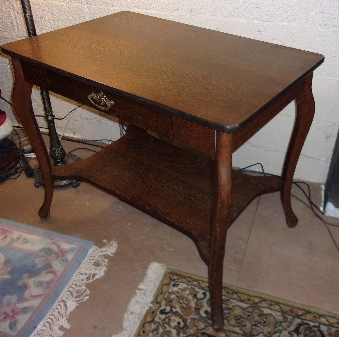 Antique oak library table for sale deals