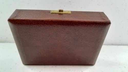 DUNLOP Brown Leatherette Hinged Watch Case - Empty - Picture 9 of 12