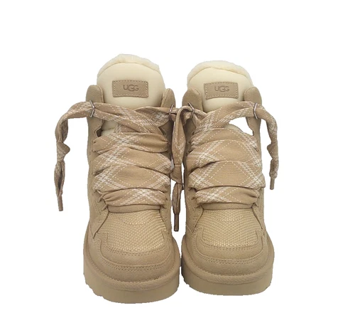 U G G Highlel Sand Chestnut Black Suede Damen Größen Sneaker Schuhe High Top - Bild 11 von 19