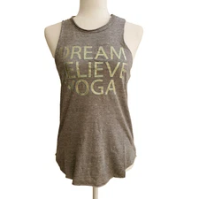 Chaser Tank Top Tee T-Shirt XS Dream Believe Yoga Chasur XSmall Womens New