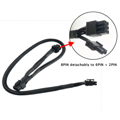 PCIE VGA Power Supply Cable For EVGA G2 G3 8 PIN TO dual (6+2) pin New