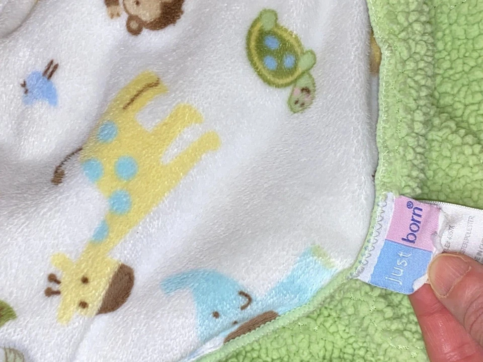 7B!ВАУ! ТОЛЬКО ЧТО РОЖДЕННЫЙ Сафари ЛЕВ MoNkEy Черепаха Плюшевый Велюр Шерпа Кроватка Одеяло - Изображение 3 из 4