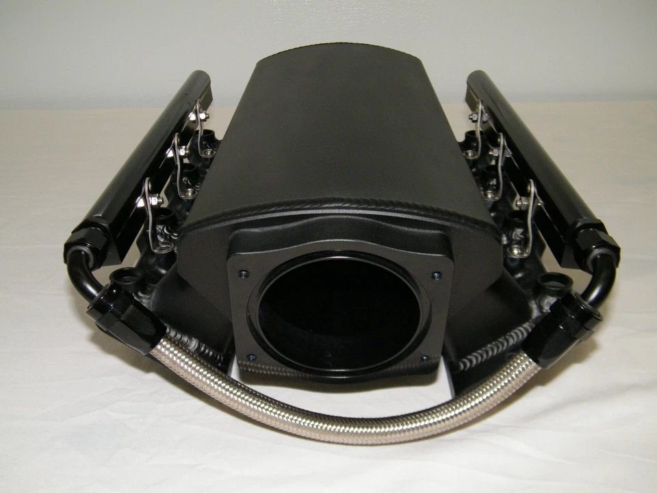 Cuerpo del acelerador de inyección de combustible de bajo perfil de admisión de aluminio fabricado LS3 102 mm Foto 4 de 4