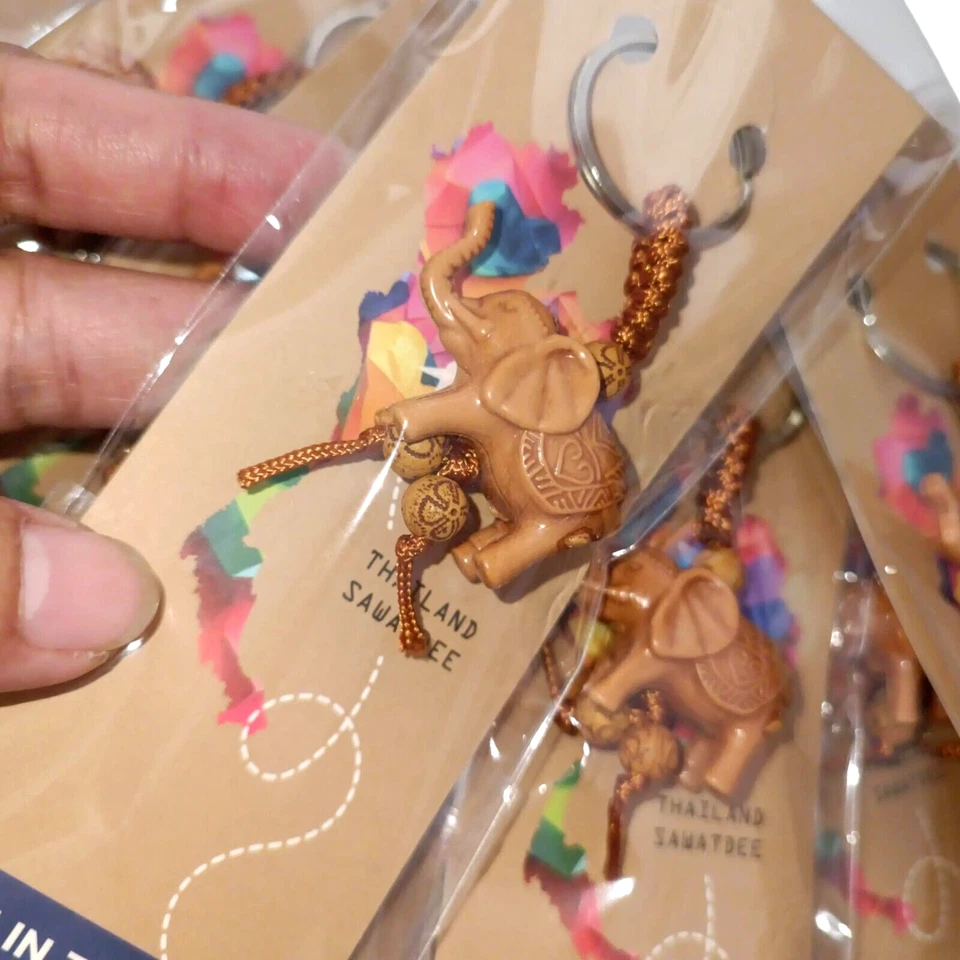 Elephant keychain resin brings luck auspiciousness fortune wealth creative set10 - Image 3 of 4