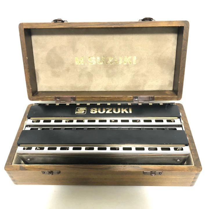 SUZUKI Harmonica Double Bass SDB-29 Used With Case Very Rare Japan