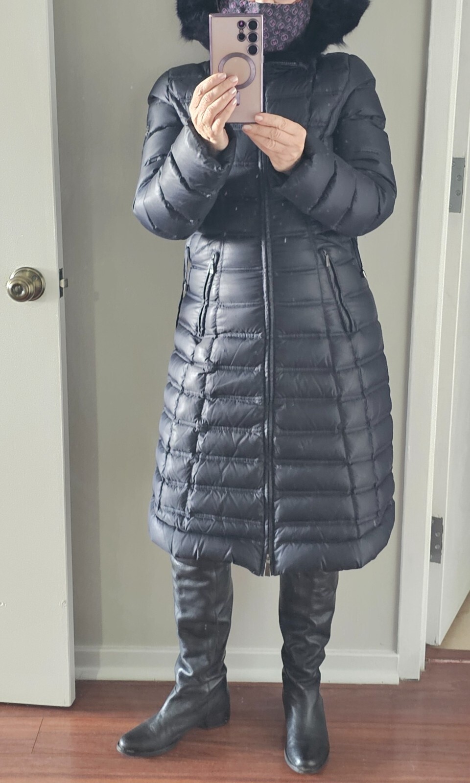 Dawn Levy long down puffer coat women