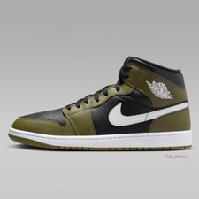 Nike Air Jordan 1 Mid Shoes 'Medium Olive' DQ8426-092 Expeditedship