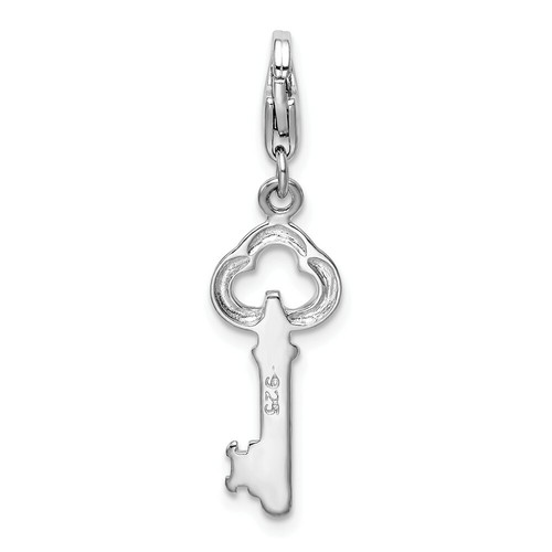 Skelett Schlüssel Charm .925 Sterlingsilber Massiv Clip Auf Amore La Vita - Bild 3 von 3