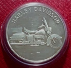 Harley Davidson Motorcycle Art Round 1 Troy oz..999 Fine Silver w/Capsule