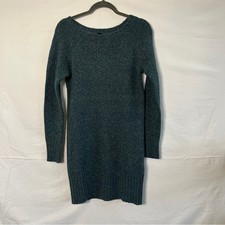 American Eagle Sweater Dress Womens Size Small Green Above the Knee Silhouette