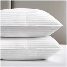 Queen Bed Pillows 2 Pack, Hotel Quality, Down Alternative, White
