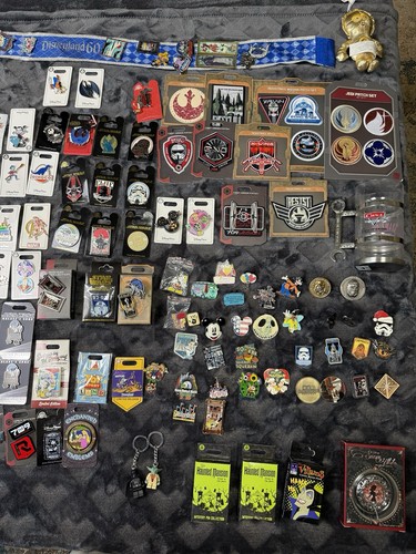 Disney Pin Lot 150+ Limited Edition Pins Patches Lanyard Park Star Wars Villains - Bild 4 von 24