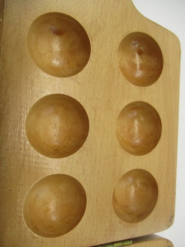 Vtg Meatball Press Maker Wood Wooden Hinged Painted Spaghetti Bowl Japan - Picture 13 of 13