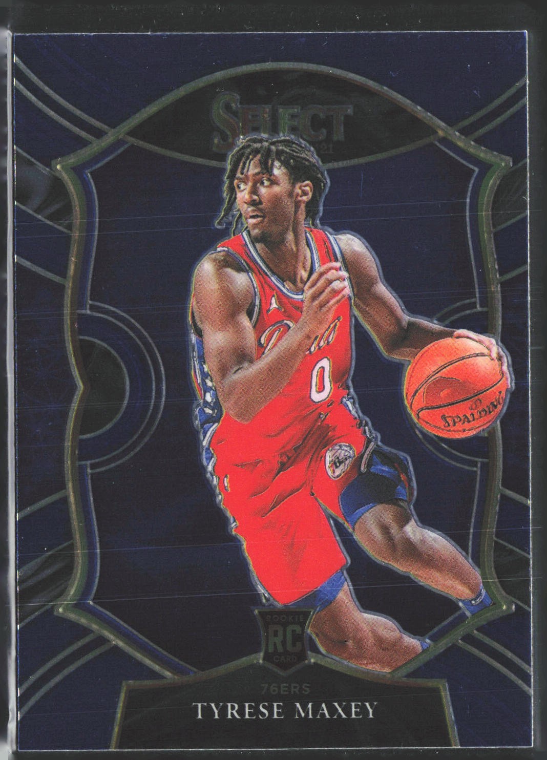 2020-21 Panini Select #81 Tyrese Maxey Blue